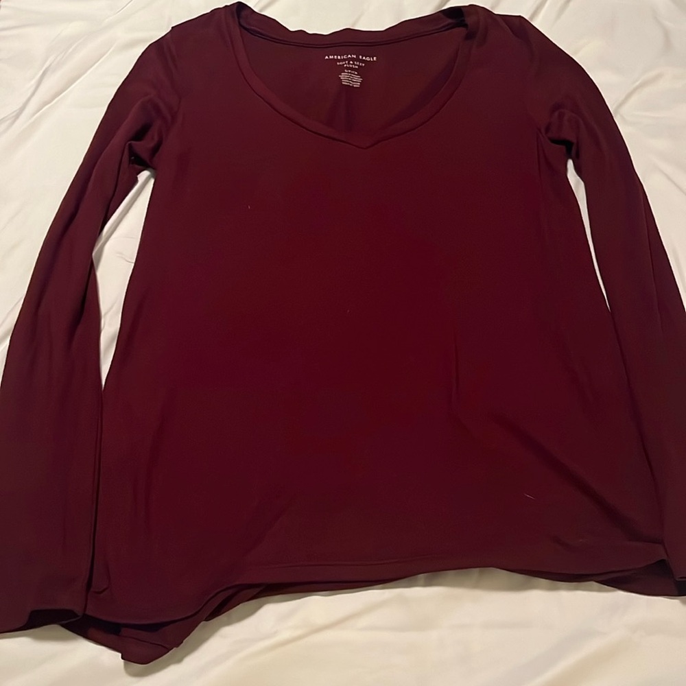 Maroon lounge shirt